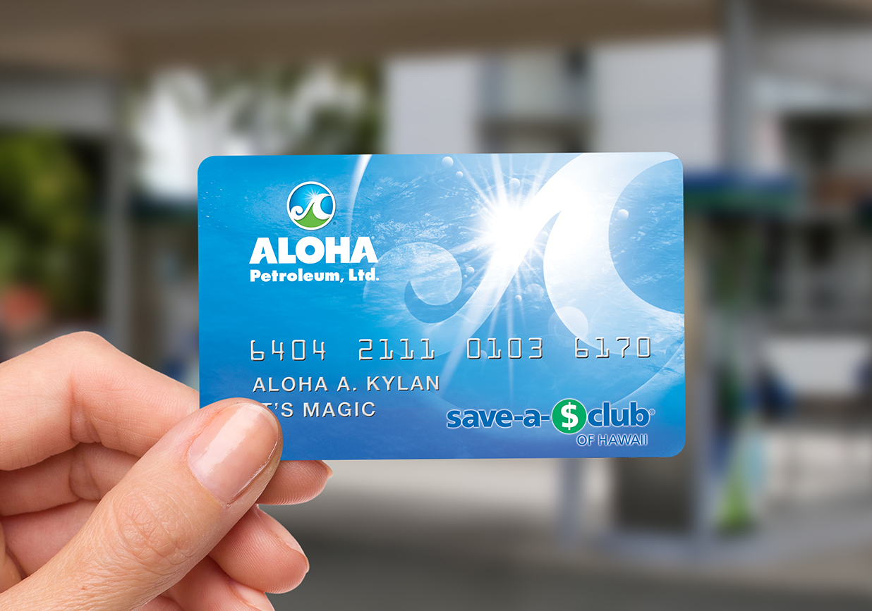 Aloha card closeup