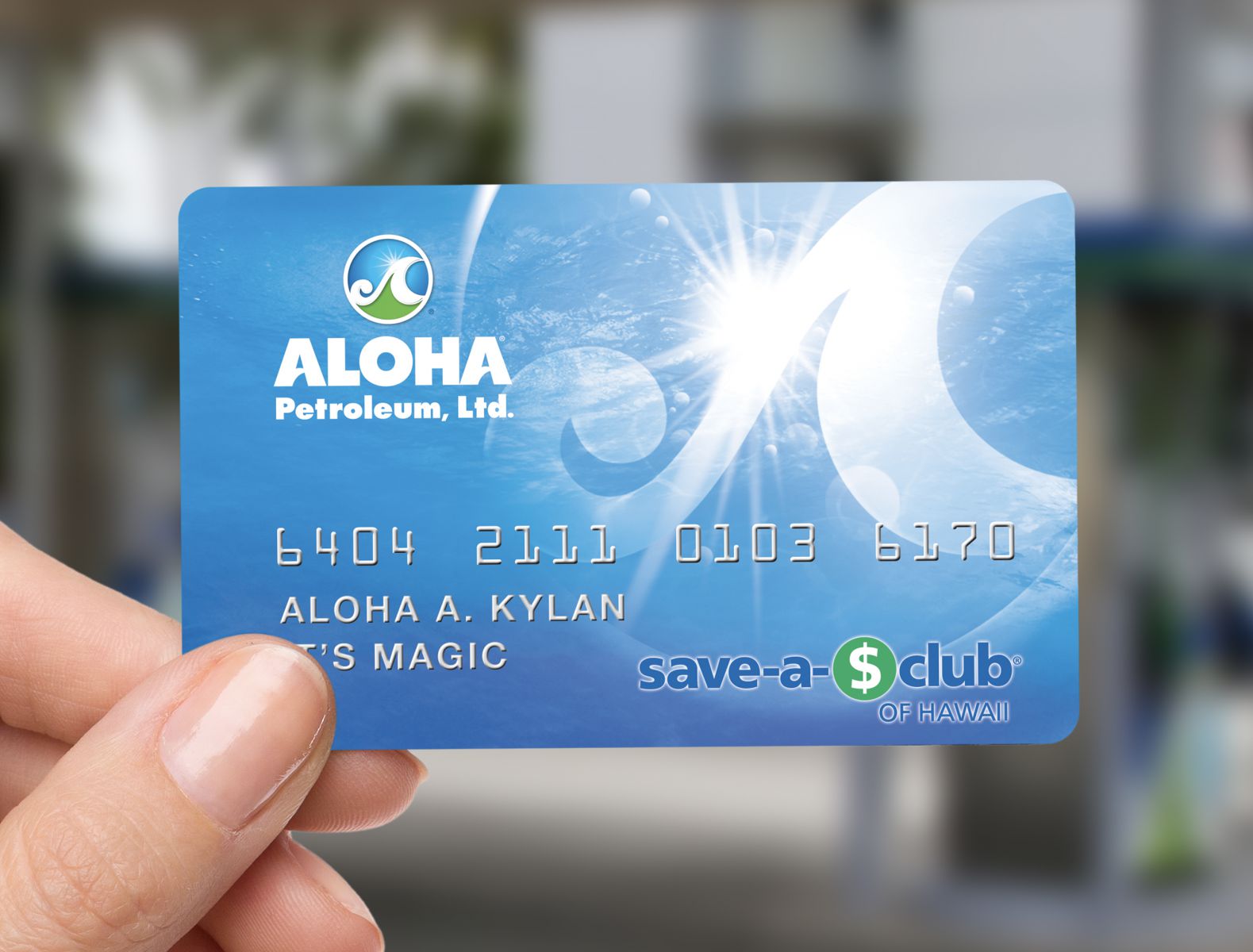 An Aloha Gas credit card