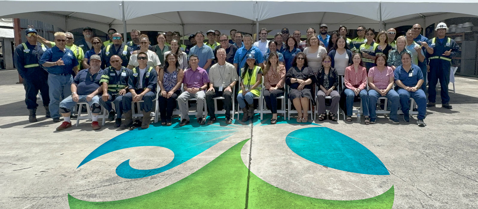 Aloha team members gathered together for a photo